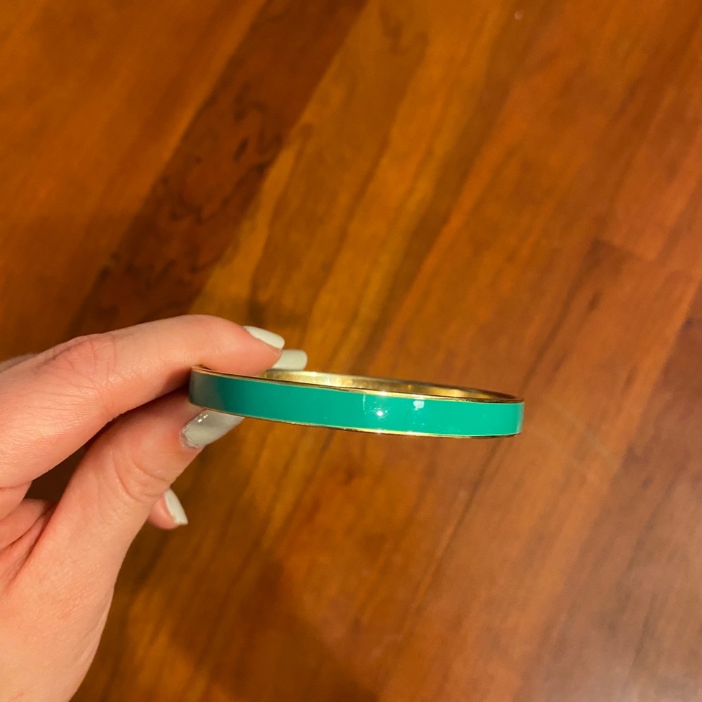 Aqua Green and Gold Bangle similar to Kate Spade!